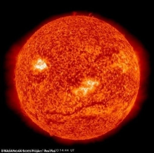 지구 향해 윙크하는 태양.