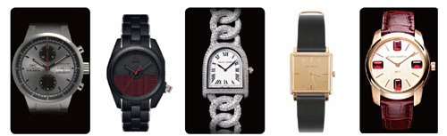 유명 패션 브랜드가 최근 선보인 최고급 시계 라인. IWC for 프라다, 디오르 옴므, 랄프 로렌, 이자벨 마랑, 돌체&가바나(왼쪽부터). 조엘 킴벡 씨 제공