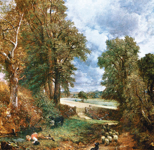 존 컨스터블의 1826년 작 ‘옥수수 밭’. 살아 움직이는 듯 생동감 넘치는 구름 묘사에는 기후 변화에 민감한 영국인의 특성이 담겨 있다. 영국이 기상학의 산실이 된 것도 우연이 아니다. 과학과 미술은 시대와 사회를 반영한다.
