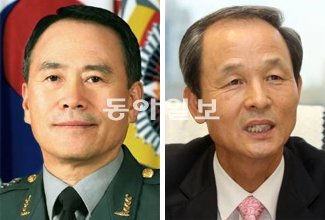 박흥렬 전 육참총장(왼쪽)과 김장수 전 국방부 장관. 동아일보 DB