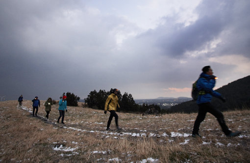 제주 해비치 호텔&리조트의 체험 활동 안내 프로그램 ‘익스플로러’를 통해 트레킹을 하고 있는 사람들. 사진제공｜해비치 호텔&리조트