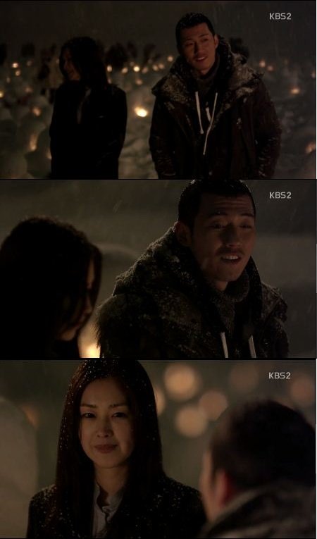 KBS 2TV ‘아이리스2’의 유민과 장혁. 사진출처｜KBS 2TV ‘아이리스2’ 방송 캡처