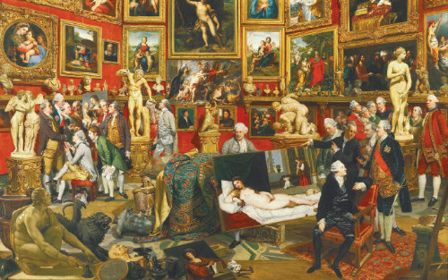 18세기 독일 화가 요한 조파니가 그린 ‘우피치의 트리부나’. 이탈리아 피렌체에 있는 이 갤러리는 엄청난 명화와 귀중품이 전시돼 그랜드투어를 떠난 명문가 자제들이 꼭 들리던 장소 가운데 하나였다.
