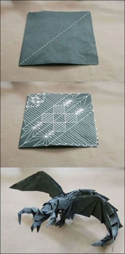 ▲ 3번만에 드래곤 접는 법