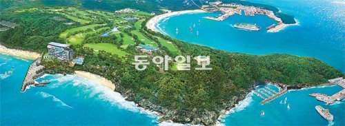 중국 웨이하이에 위치한 ‘리솜골프리조트’. 중국의 정동진으로 일컬어지는 곳을 마주하고 있다. 멋진 전경을 즐기며 ‘힐링 골프’를 체험할 수 있다. 리솜리조트 제공