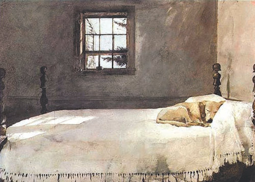 앤드루 와이어스, Master Bedroom, 1965년, 종이에 수채