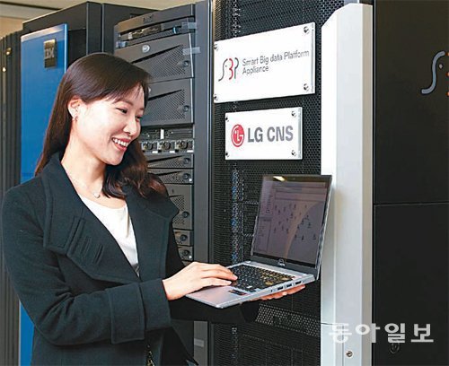 LG CNS가 최근 국내 최초로 출시한 하드웨어·소프트웨어 일체형 빅데이터 분석 플랫폼인 ‘스마트 빅데이터 플랫폼(SBP) 어플라이언스’. LG CNS 제공