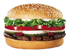 왼손잡이용 햄버거 (출처= Museum of Hoaxes)