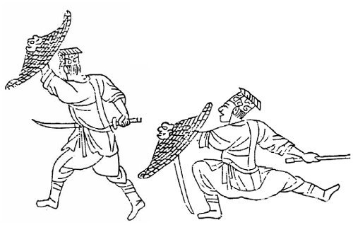 조선 후기에 제작된 ‘무예도보통지’에는 당시 병사들이 등나무로 만든 원형 방패(등패·藤牌)를 사용하는 모습이 등장한다.