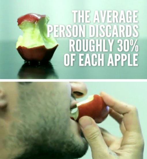 알뜰히 사과 먹는 법 / 유튜브 캡쳐.