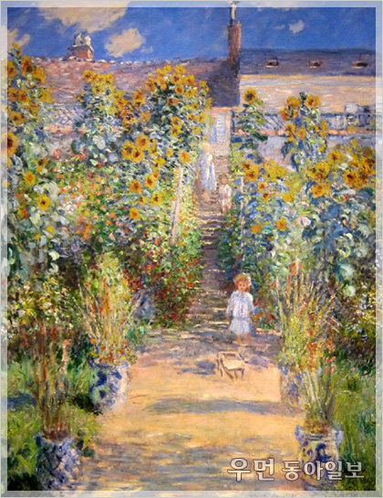 ▲ 모네 ‘베퇴유에 있는 화가의 정원’ (1881년, 캔버스에 유채, 100×80cm, 개인 소장)
