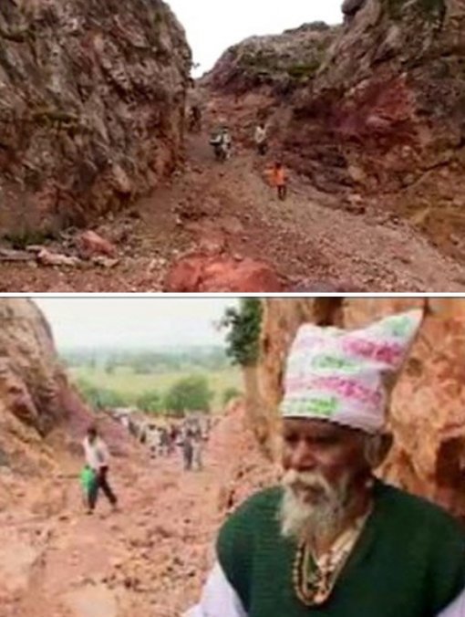 산 깎아 길 만든 사나이.