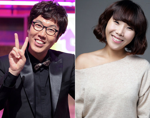 방송인 김영철·신봉선(왼쪽부터). 사진제공｜QTV·코엔티엔