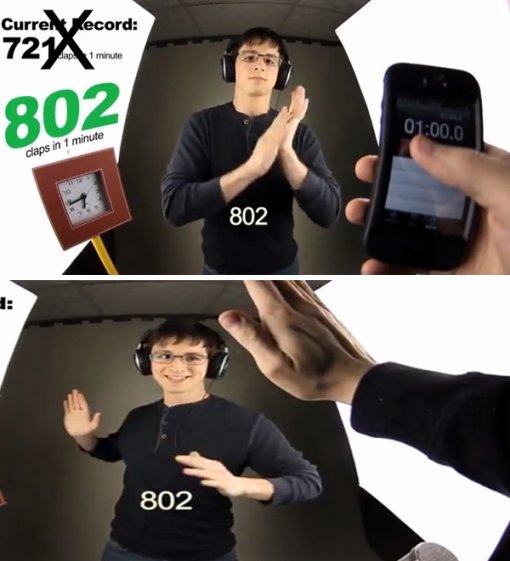 번개 박수 청년