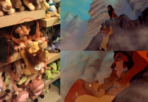 라이온킹 명장면 재현. 사진 출처=온라인 커뮤니티(좌), 디즈니 극장판 애니메이션 '라이온킹'