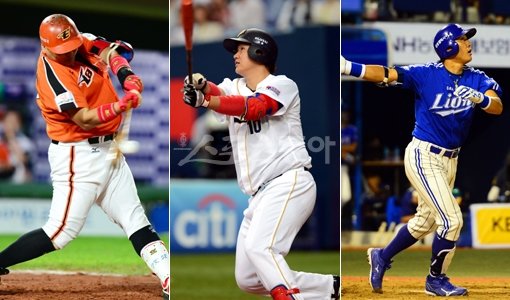 한화 김태균, 오릭스 이대호, 삼성 이승엽(사진 왼쪽부터)과 같은 거포들은 다른 타자들보다 더 무겁되 신체적 무리 없이 자신의 스윙 스피드를 유지할 수 있는 정도의 배트를 사용한다. 배트 무게와 스윙 스피드라는 두 마리 토끼를 모두 잡고 싶기 때문이다. 스포츠동아DB