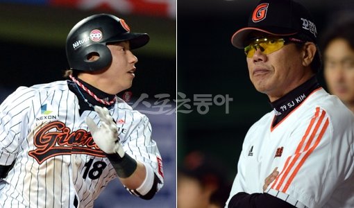 롯데 김시진 감독(오른쪽 사진)은 올스타전 이스턴리그 지명타자 부문 팬 투표 1위를 달리고 있는 김대우의 1군 복귀에 대해 “기약이 없다”고 선을 그었다. 아울러 김대우에게 ‘좀더 절실함을 느껴야 성장할 수 있다’는 메시지를 전했다. 스포츠동아DB