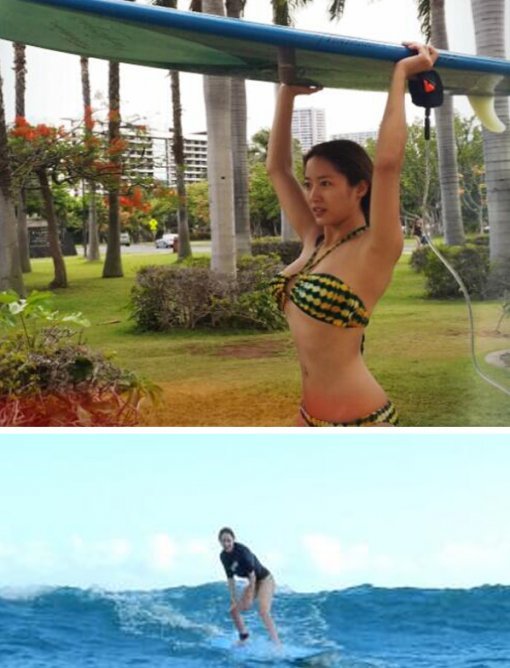 전혜빈 서핑 실력