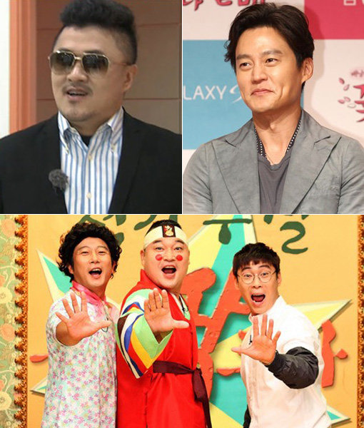 가수 데프콘-배우 이서진(위 사진 왼쪽부터)-개그맨 이수근과 장동혁(아래 사진 왼쪽과 오른쪽). 사진제공｜MBC·tvN