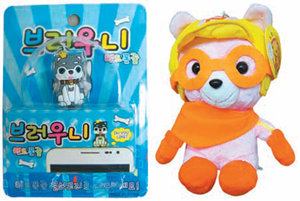 ‘짝퉁’ 상품인 브러우니(왼쪽)와 뽀로곰(오른쪽)