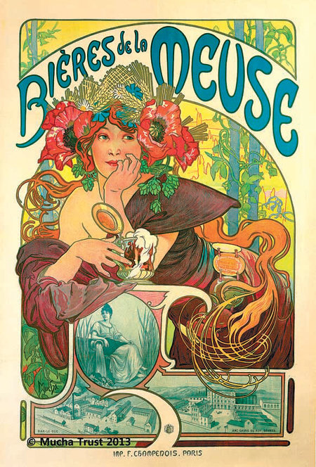 ‘맥주광고 포스터’ 석판화, 1899년, 48x28cm