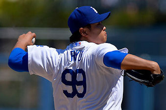 시즌 13승을 달성한 ‘코리안 몬스터’ 류현진. 사진 LA다저스 홈페이지 캡처