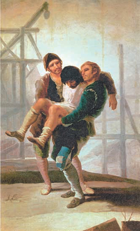 프란시스코 데 고야, 부상당한 미장이, 1786∼1787년