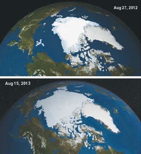 북극 빙하. 사진출처=미국 항공우주국