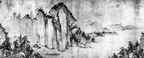 무원직의 ‘적벽도’(12세기). 적벽강을 유람한 뒤 소동파의 적벽부 고사를 그림으로 표현한 것이다. 대만 국립고궁박물원 소장