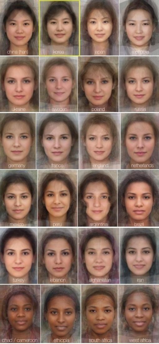 세계 여성 평균 얼굴