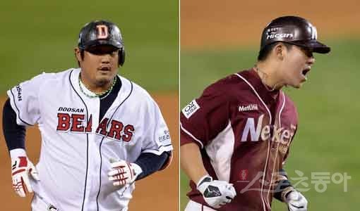 두산 최준석-넥센 김민성. 잠실｜김종원기자 won@donga.com 트위터@beanjjun