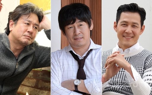배우 최민식-설경구-이정재(맨 왼쪽부터). 스포츠동아DB
