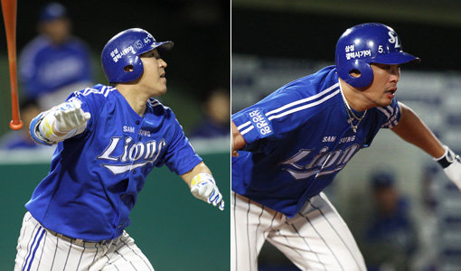 삼성 최형우-박한이(오른쪽). 사진제공｜스포츠코리아