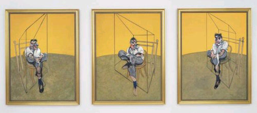 프랜시스 베이컨의 ‘루치안 프로이트의 세 가지 연구(Three Studies of Lucian Freud)’. 출처 크리스티