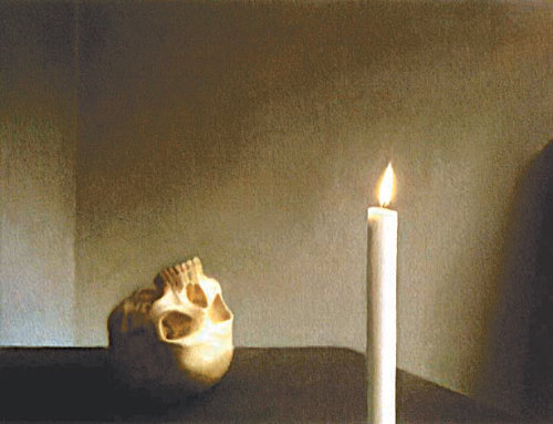게르하르트 리히터, 촛불과 해골, 1983년, 캔버스에 유채,100×150cm