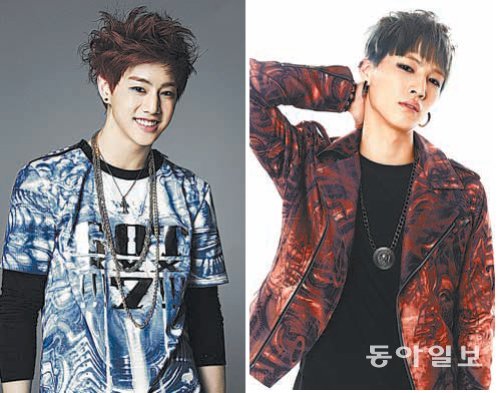 JYP가 1월 말에 데뷔시키는 7인조 남성그룹 갓세븐의 두 멤버, 마크(왼쪽)와 JB. JYP엔터테인먼트 제공