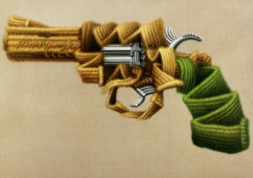 함명수, 권총, 2008년, 캔버스에 유채, 112.1×162cm