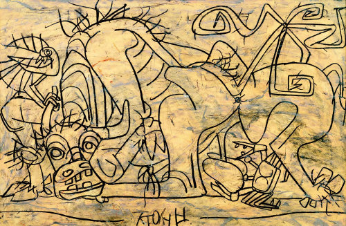 화가 이중섭의 ‘소와 새와 게’는 종이 위에 연필로 자신의 뜨거운 예술혼을 쏟아 부은 작품이다. 이 작품을 비롯해 한국의 근현대미술을 대표하는 작가 30명의 종이 작업을 한데 모은 ‘종이에 실린 예술혼’전이 5일부터 갤러리 현대에서 열린다.