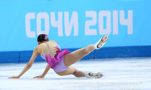 아사다 마오 엉덩방아. 사진제공=Gettyimages/멀티비츠