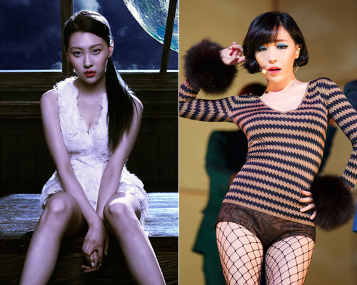 가수 선미-가인(오른쪽). 사진｜JYP엔터테인먼트·동아닷컴DB