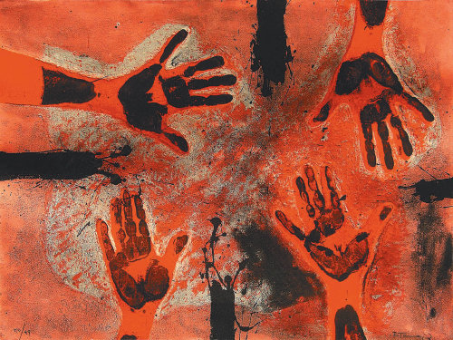 멕시코 미술의 거장 루피노 타마요가 자신의 손을 모티브로 제작한 판화. 서울대미술관과 주한 멕시코대사관이 공동 주최하는 ‘Outside-in 멕시코 현대미술’ 전에서는 타마요를 비롯해 작가 39명의 작품을 선보인다. 서울대미술관 제공