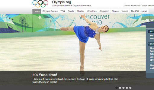 국제올림픽위원회(IOC)는 19일(한국시간) 공식홈페이지 메인화면에 'It’s Yuna time!'이라는 제목의 기사를 띄우며 마침내 김연아의 마지막 올림픽 무대가 펼쳐진다는 사실을 전했다. 사진출처｜IOC공식홈페이지