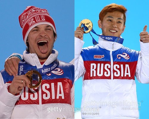 소치올림픽에서 러시아에 금메달을 안긴 귀화선수 빅 와일드(왼쪽)와 빅토르 안. 사진제공=Gettyimages/멀티비츠
