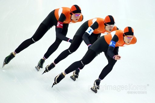 스피드스케이팅 여자 팀 추월 네덜란드대표팀. 사진=GettyImages/멀티비츠
