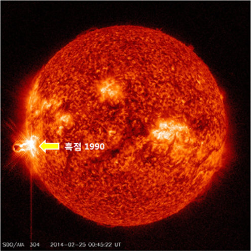 사진=미래창조과학부 - GOES 위성(미국 NOAA의 정지궤도 위성)에서 관측한 태양 X선 자료