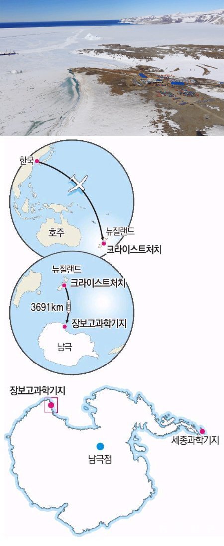 얼음으로 뒤덮인 장보고 기지 앞바다. 남극영웅 로버트 팰컨 스콧의 탐험선 이름을 따 테라노바 만이라고 불린다. 작년 12월 모습. 한국극지연구진흥회 임완호 다큐PD 촬영