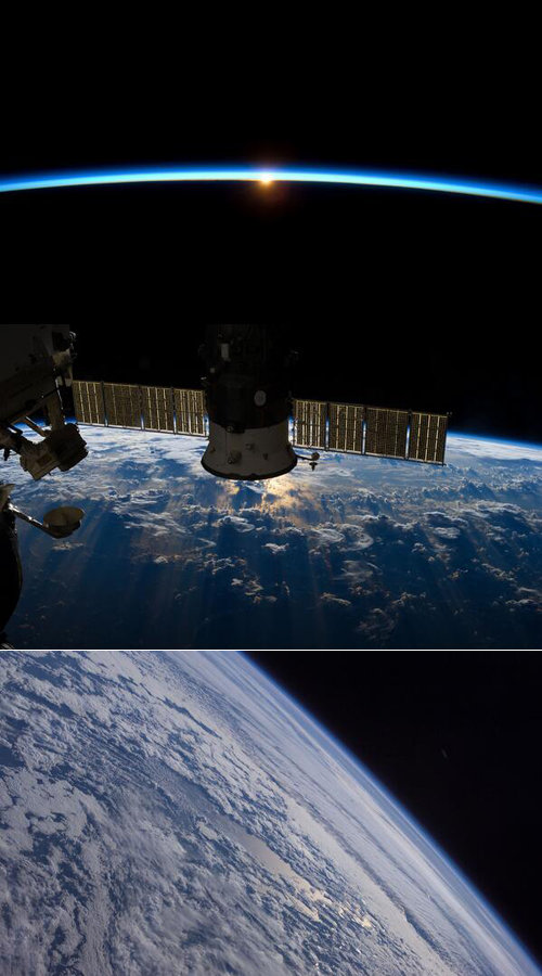 3일 미항공우주국(NASA)가 영화 '그래비티(Gravity)'의 아카데미 시상식 7관왕을 축하하며 올린 사진들. 나사 트위터