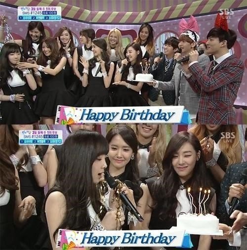 태연 생일파티
사진= SBS 음악프로그램 ‘인기가요’ 화면 촬영