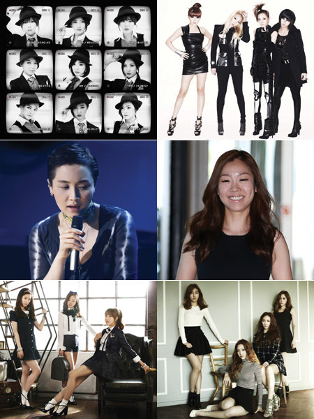 소녀시대-투애니원, 이소라-박정현, 멜로디데이-원피스(위부터 순서대로). 사진｜SM엔터테인먼트·YG엔터테인먼트·세이렌·동아닷컴DB·뷰가엔터테인먼트·마루기획