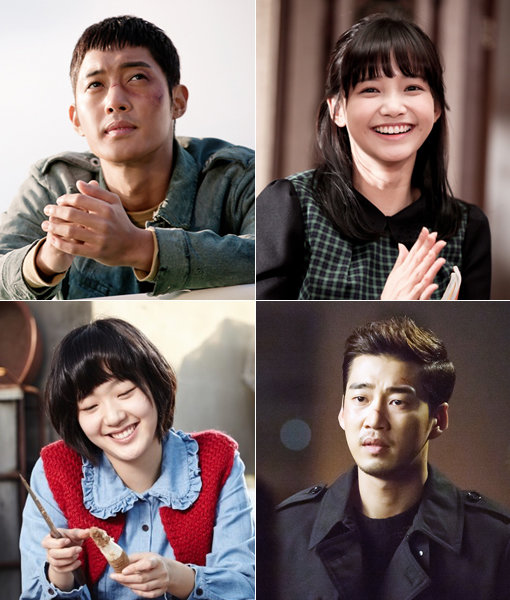 김현중-하연수-윤계상-김고은(왼쪽 위부터 시계방향으로). 사진제공｜KBS·tvN·상상필름